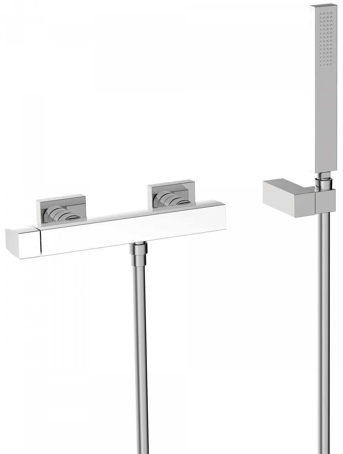 Наборы: смеситель для душа с душевым набором Tres Slim 20216701BL