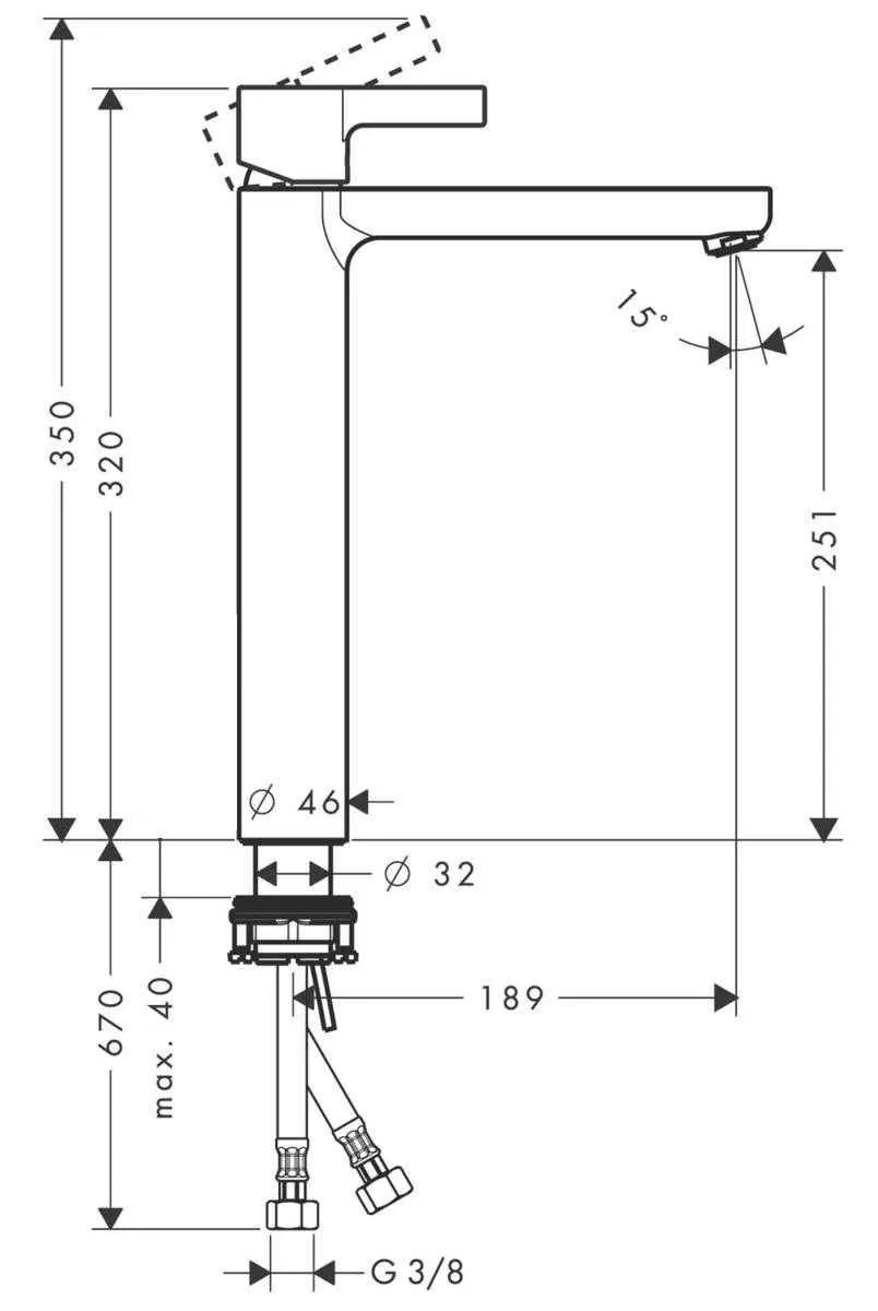 Змішувач для умивальника Hansgrohe Metris S 31023000