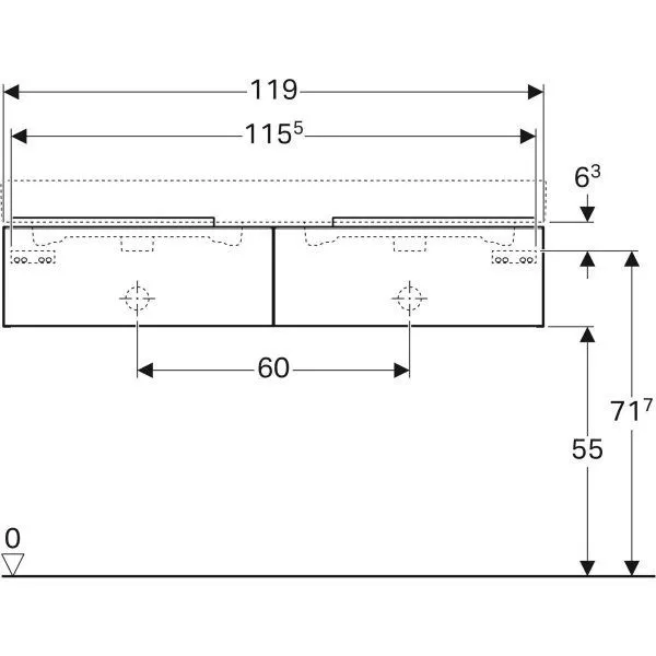 Ящик под умывальник Geberit  iCon 841222000