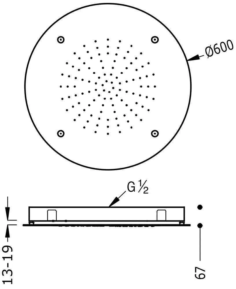 Верхний душ Tres 2 600 29995601