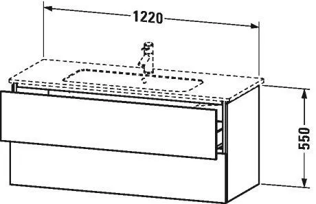 Тумба L-Cube Duravit  1220 x 481 мм (без раковины) LC624301111