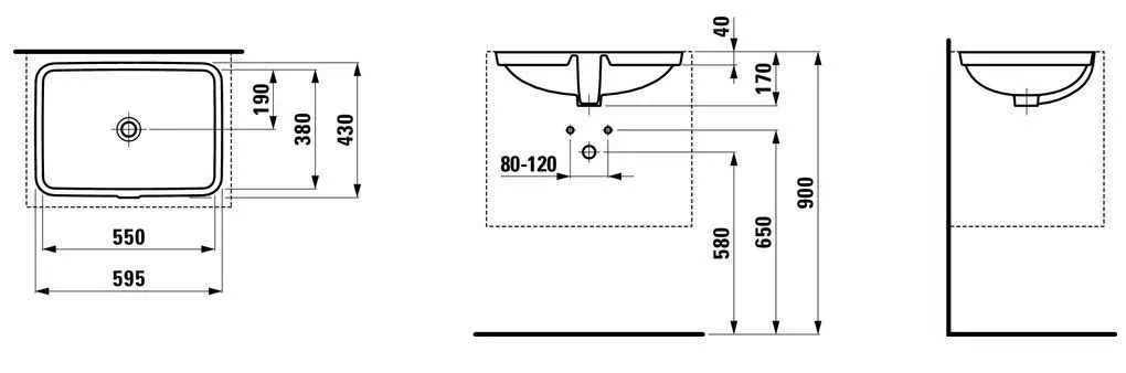 Умивальник Laufen PRO S H8119600001091 H8119630001091