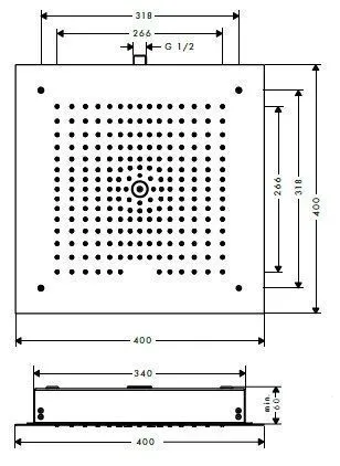 Верхний душ Hansgrohe Raindance E 400 X 400 1jet 26252000