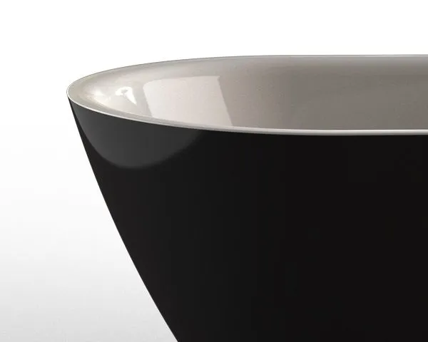 Пристінна ванна Knief Tidy tidy 0100-242 Белый глянцевый / Черный глянцевый