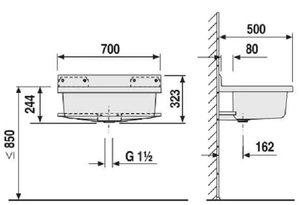 Sanit Мийка Maxi 70х50
