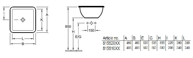 Раковина встраиваемая в столешницу Villeroy and Boch Loop&Friends 615620R1