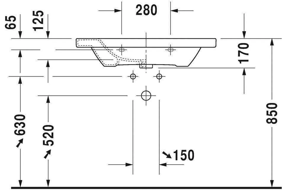 Умивальник Duravit DuraStyle 2320800060