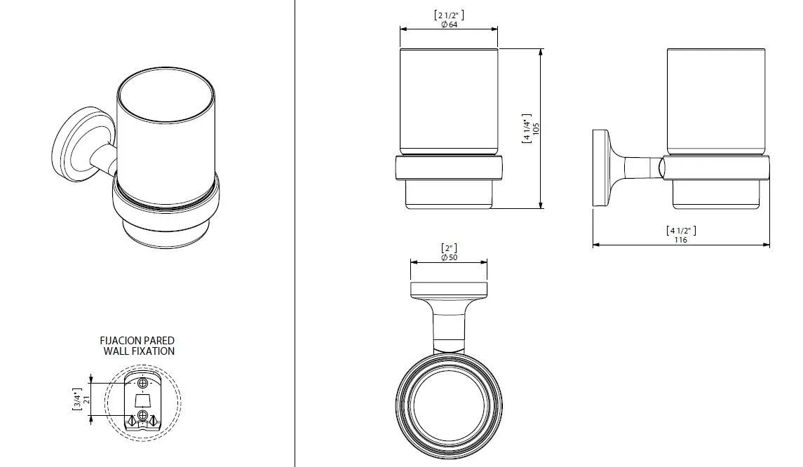Стаканчик для зубных щеток Creabath Infinity