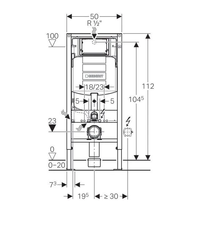 Інсталяція для унітазу Geberit Duofix Sigma 111.300.00.5