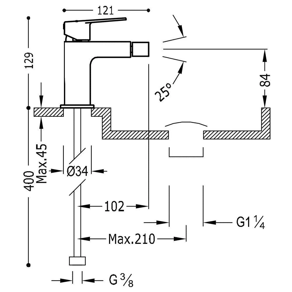 Смесители для биде Tres Project 21112001OR