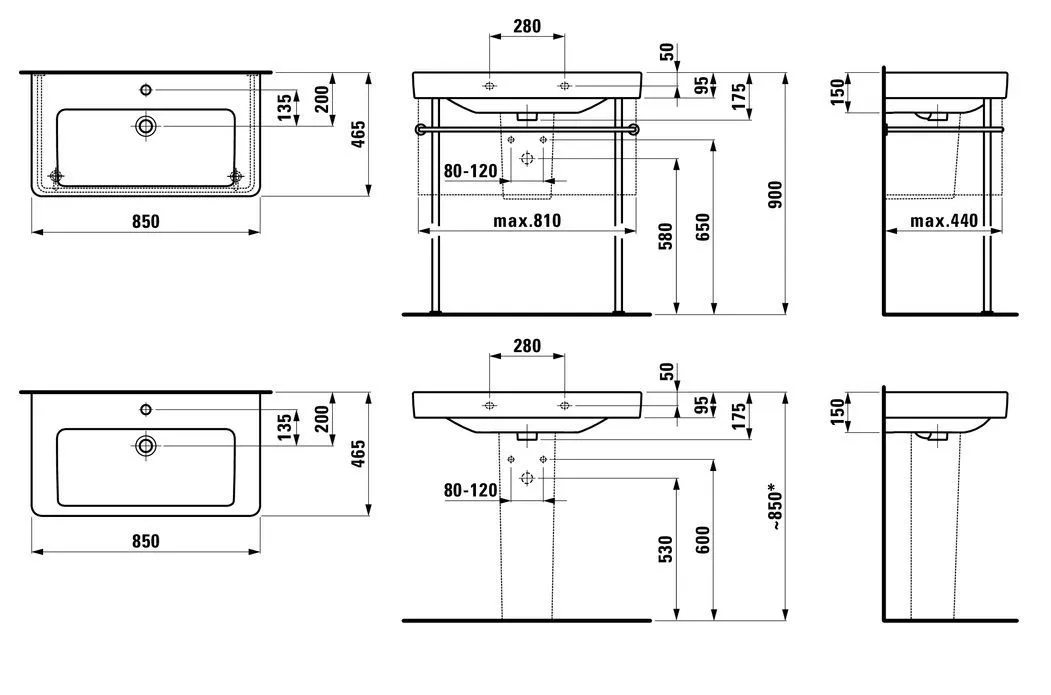 Умывальник Laufen PRO S H8139650001041 H8139650001041