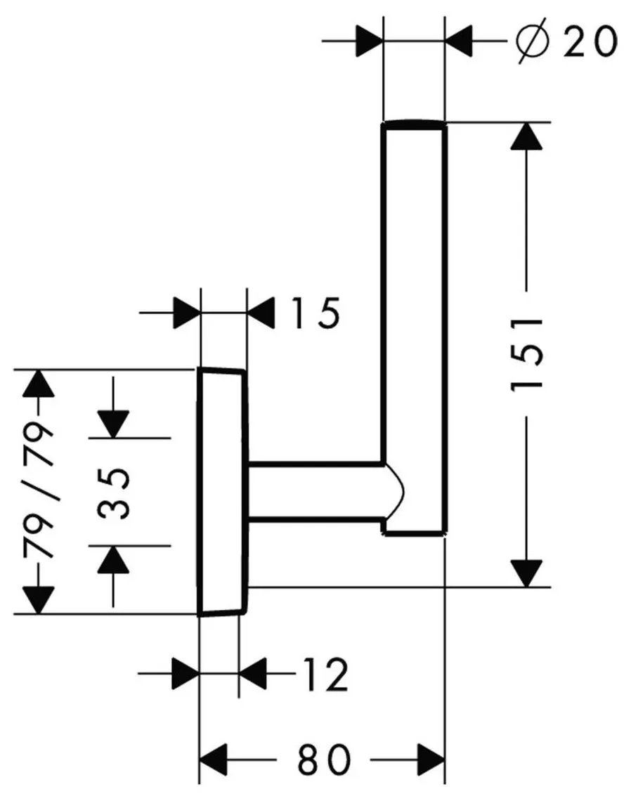 Держатель для туалетной бумаги Hansgrohe PuraVida 41518000 (запасной)