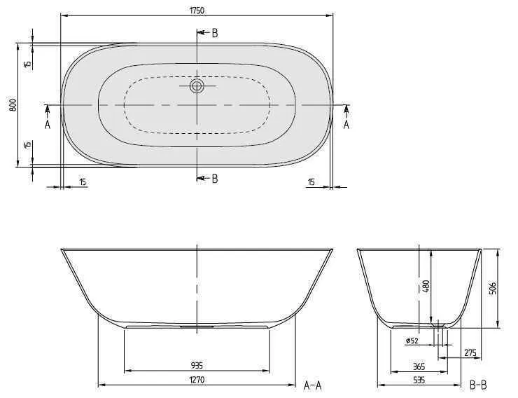 Ванна Villeroy&Boch Theano UBQ 175 ANH 7F200V UBQ175ANH7F200V-01