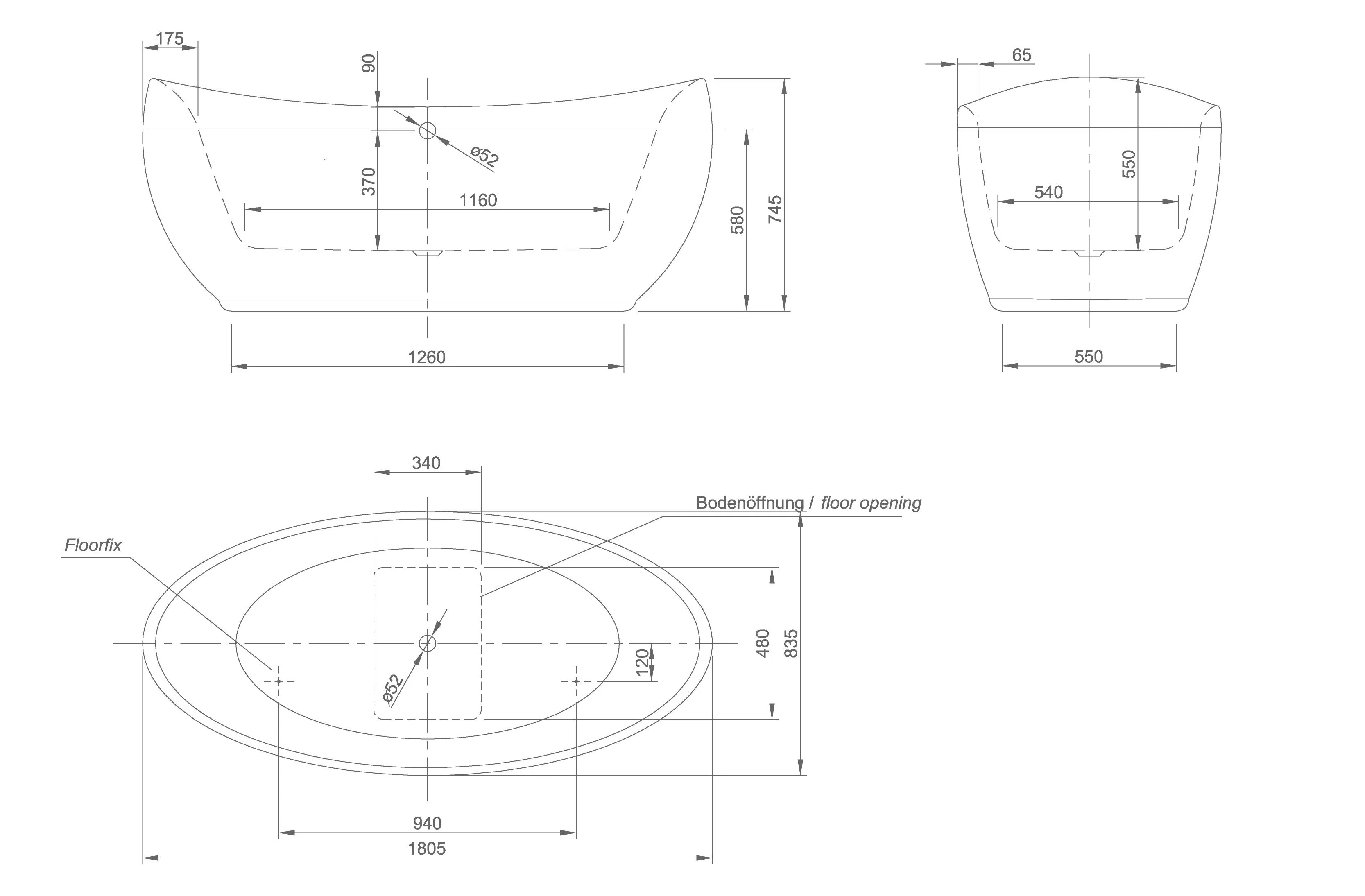Отдельностоящая ванна Knief Venice venice 0100 -283  Белый глянцевый