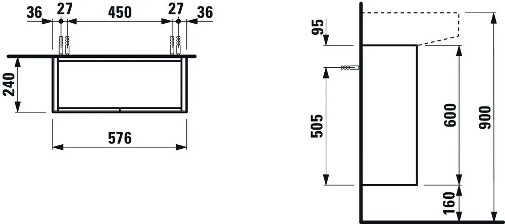 Тумба под умывальник Laufen Sonar H4054830340411