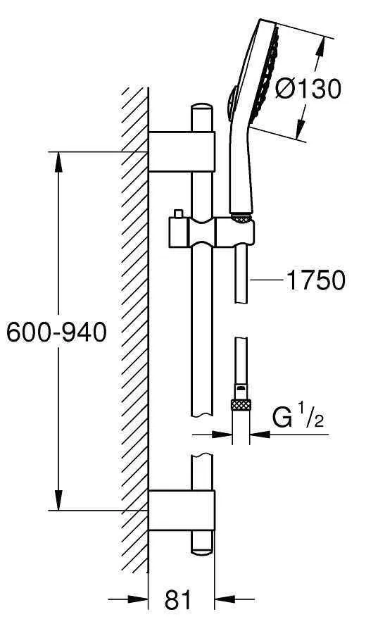 Душевой набор Grohe Power&Soul 27734000