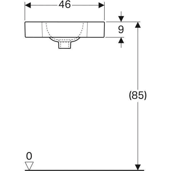 Кутовий умивальник Geberit iCon