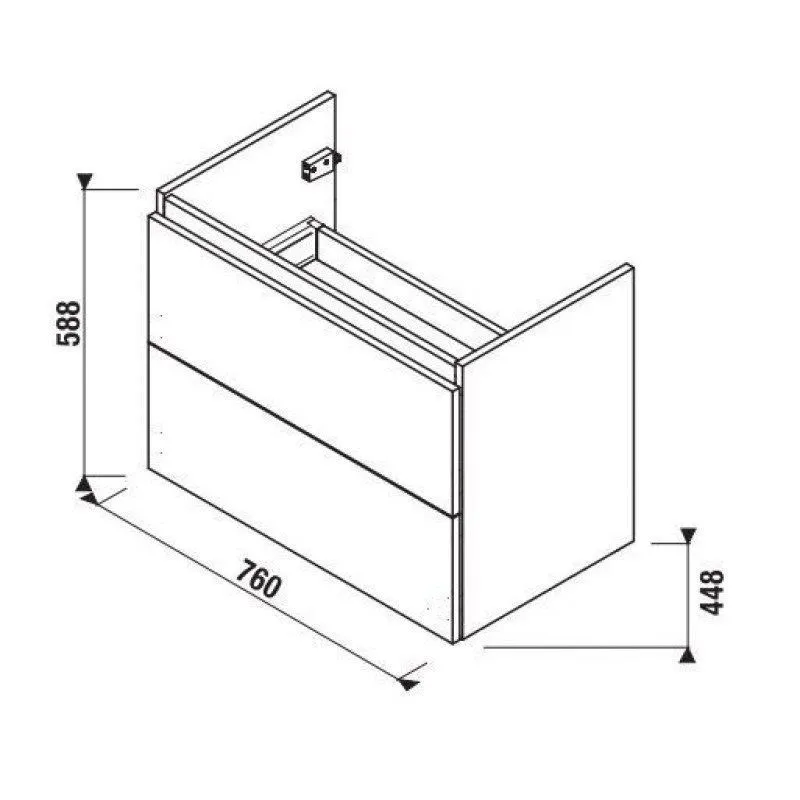 Тумба с умывальником Jika Mio H812716H7164500