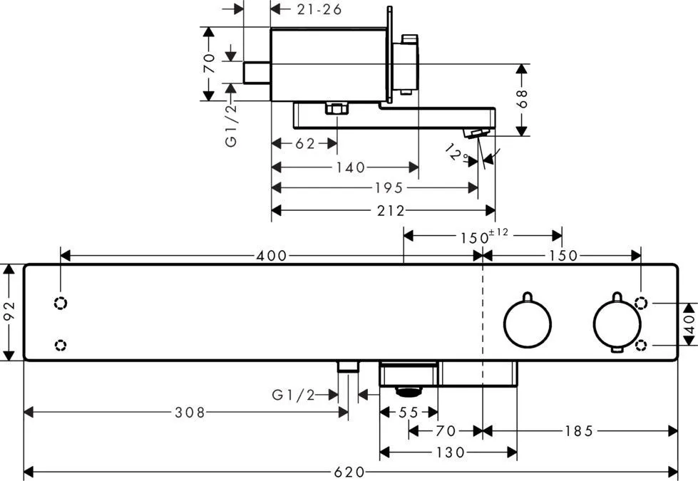 Излив на ванну Hansgrohe Metropol Classic 13109000