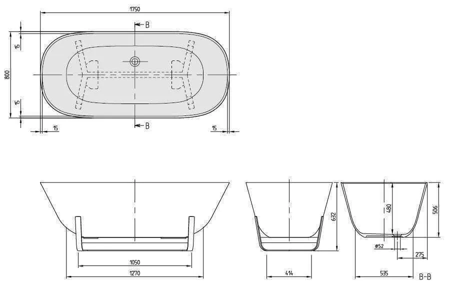 Ванна Villeroy and Boch Antheus duo UBQ175ANH7F400V-01