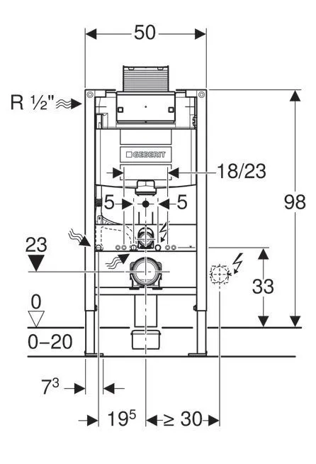 Инсталляция для унитаза Geberit Duofix Omega 111.030.00.1