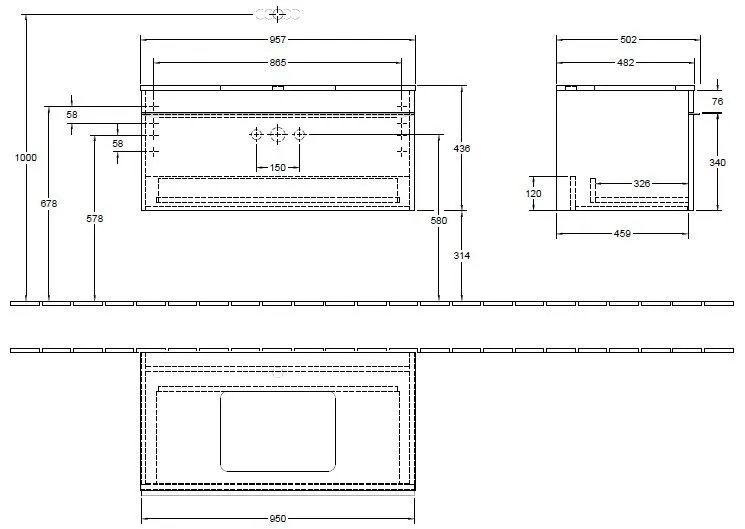 Тумба для умывальника Venticello Villeroy and Boch A94601VG