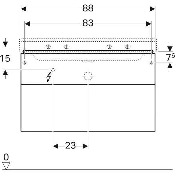 Тумба для умивальника Geberit XENO121 500.509.43.1