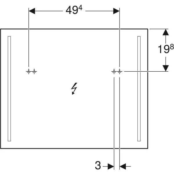 Зеркало с подсветкой Geberit Option Basic 500.588.00.1