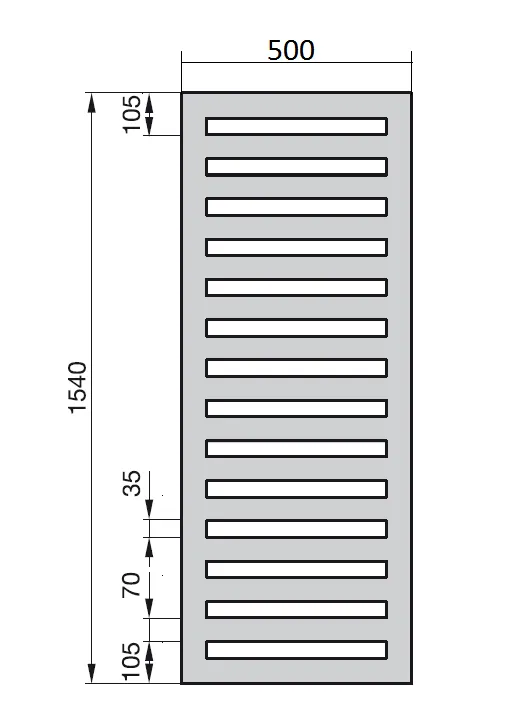 Рушникосушка Zehnder Metropolitan Bar MEP-150-050