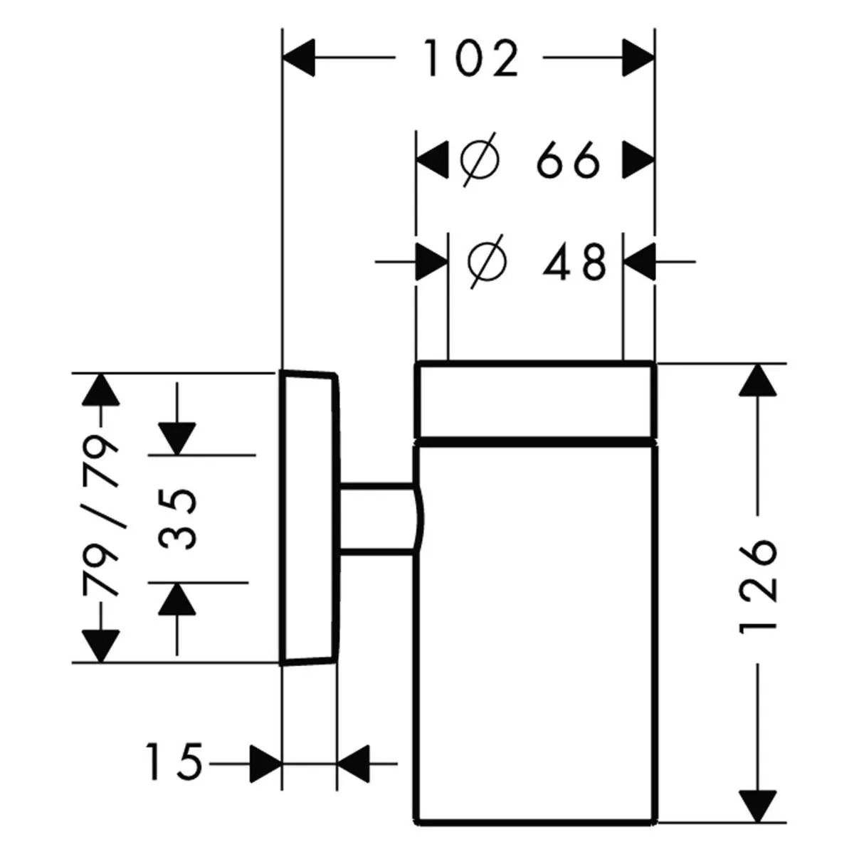 Стакан для зубной щетки Hansgrohe PuraVida 41504000