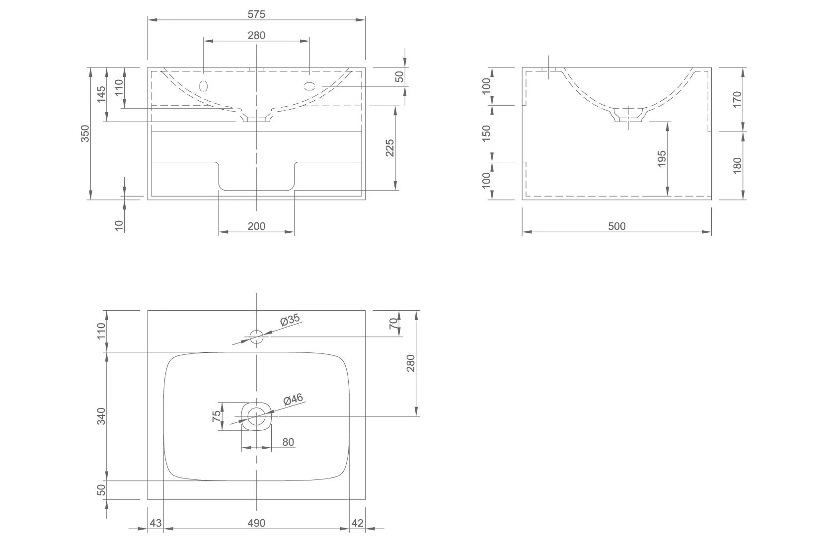 Тумба с умывальником Knief Glam