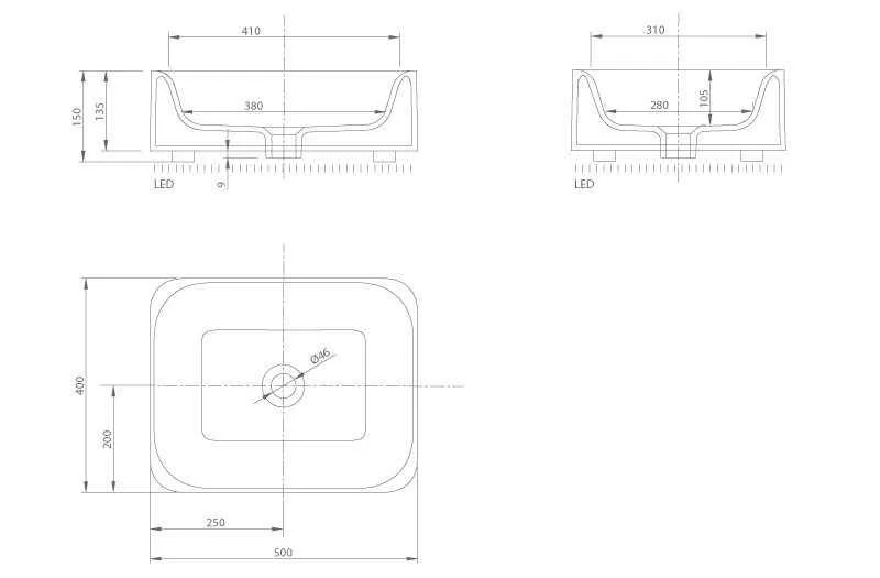 Раковина на стільницю Knief Shine 0600-043-01
