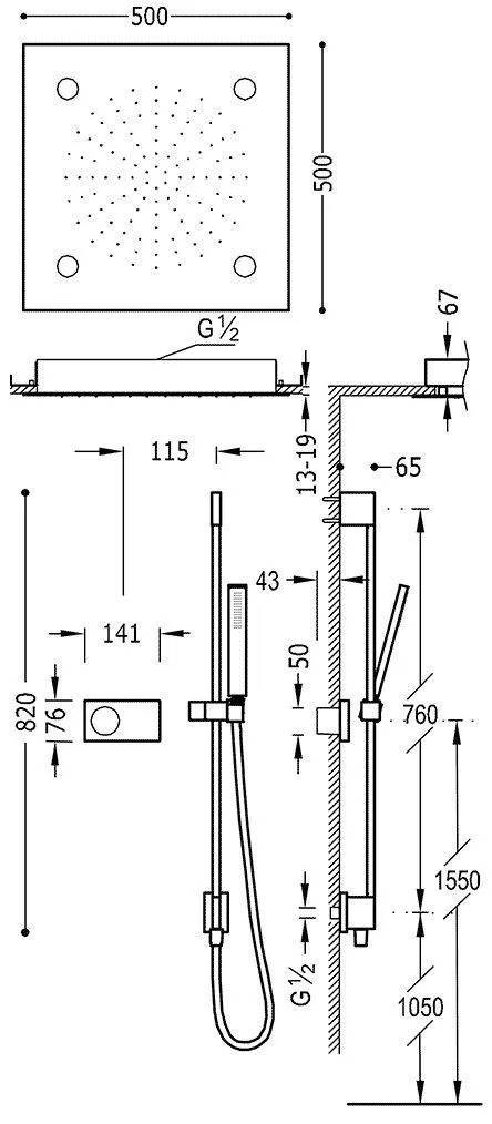 Душевая система Tres Shower Technology 9286585