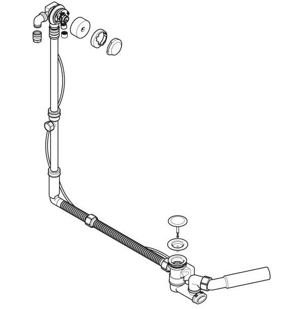 Сифон для ванны Geberit (удлиненный слив-перелив-налив)