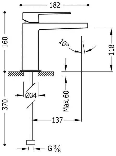 Смесители на раковину Tres Slim 20210301
