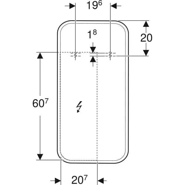 Зеркало с подсветкой Geberit myDay 824340000
