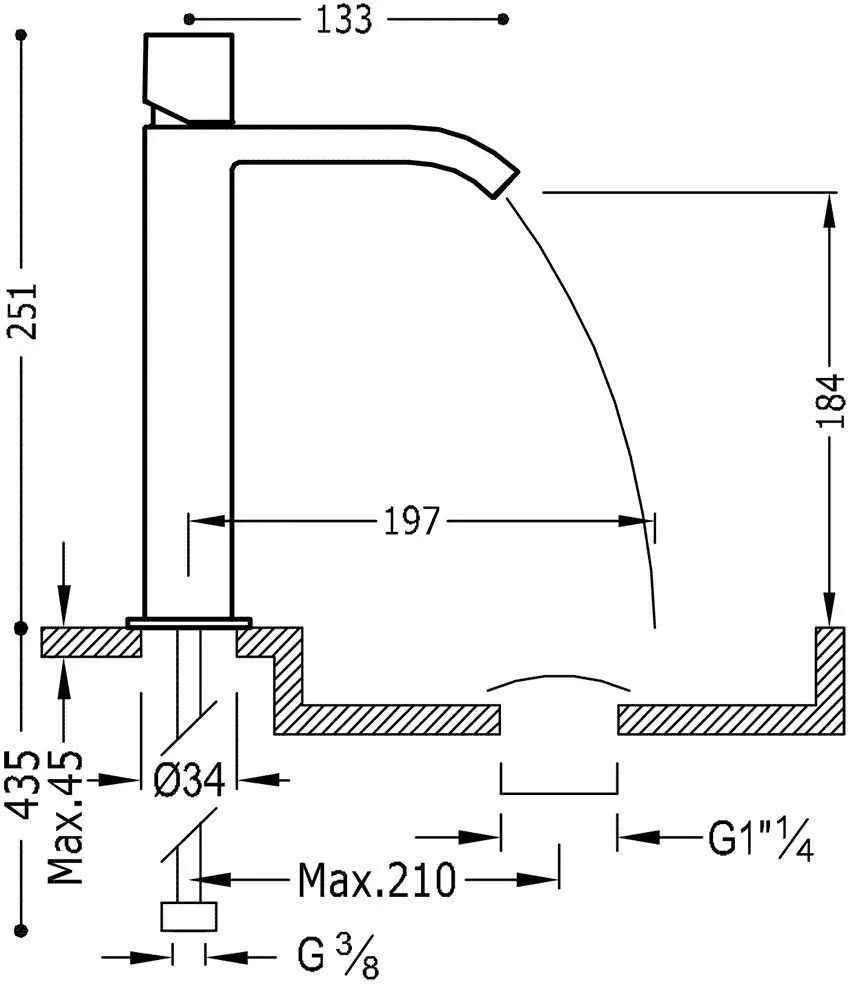 Змішувач для раковини Tres Cuadro 00661002