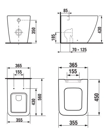 Унитаз напольный  Jika Pure H8234240000001 (под инсталляцию)