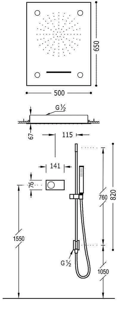 Душова система Tres Shower Technology 09288301