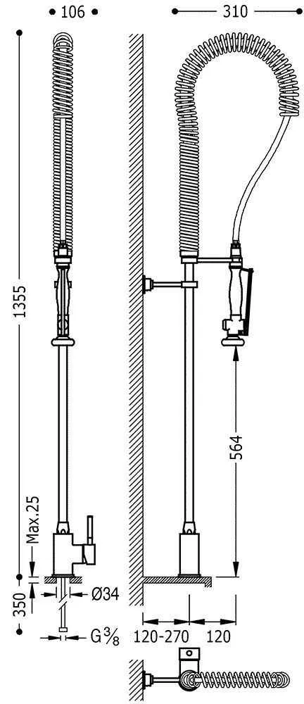 Змішувач на кухню Tres 130484