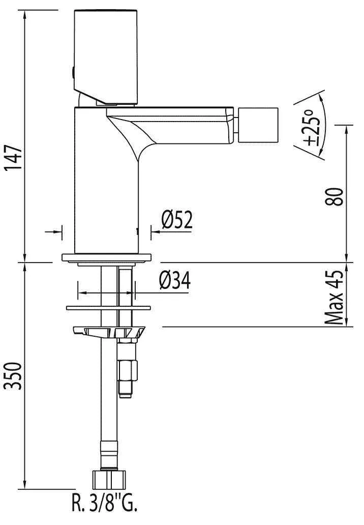 Змішувач для біде Tres Max 06122001