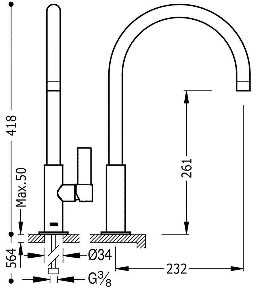 Смесители на кухню Tres 20544001OM