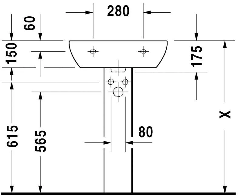 Умывальник Duravit D-Code 23105500002