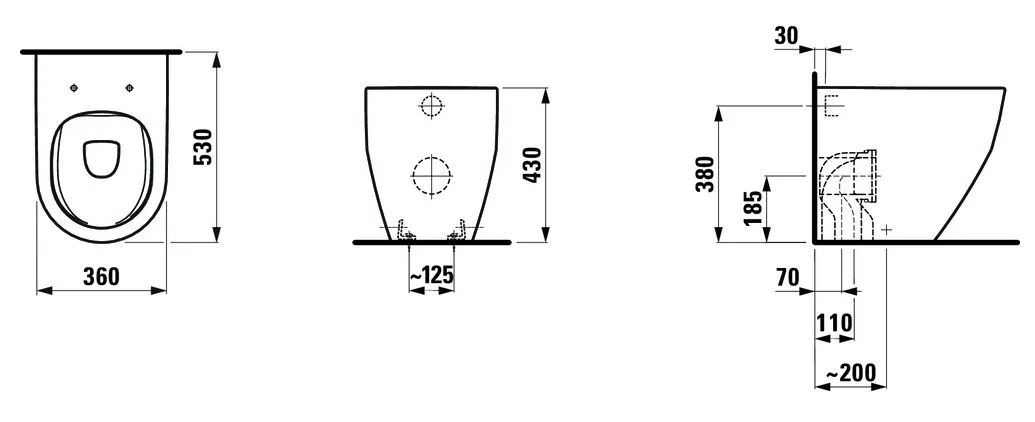 Унитаз напольный Laufen PRO H8229520000001(под инсталляцию) H8229520000001