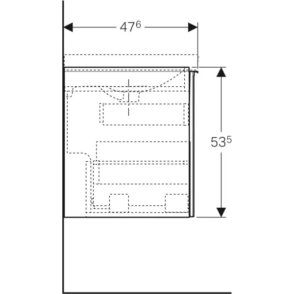 Шкафчик под умывальник Geberit Acanto 500.613.JK.2