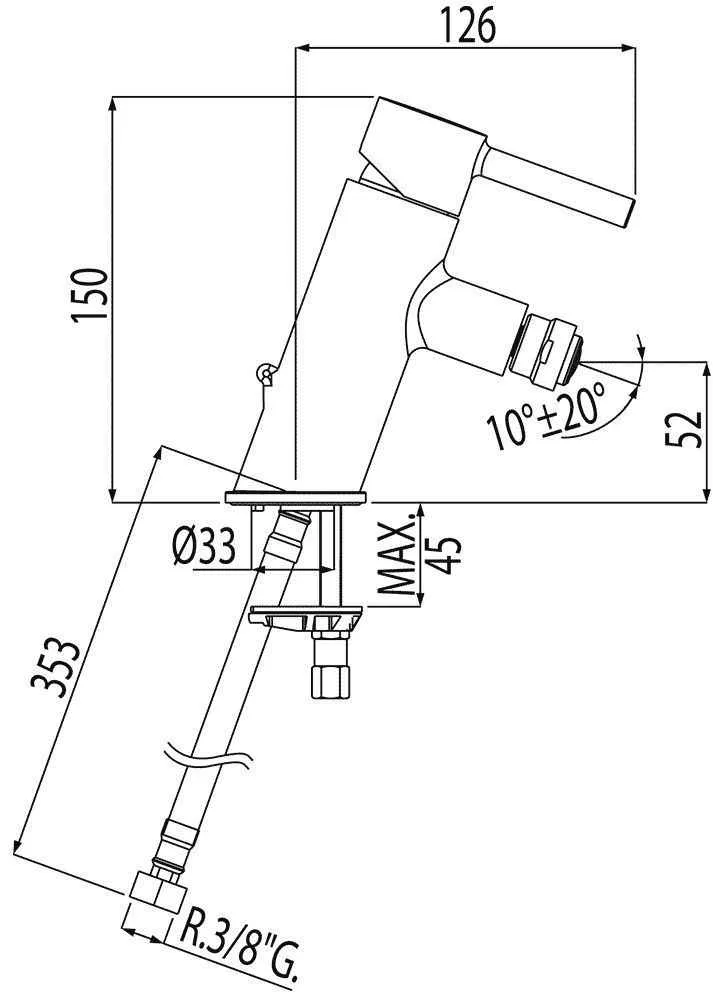 Змішувачі для біде Tres Alplus 20312001