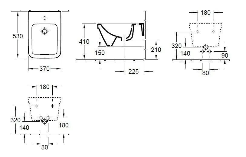Биде подвесное Villeroy and Boch Architectura 44850001
