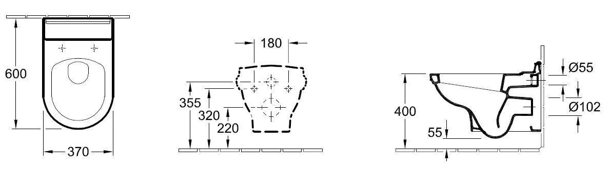 Унитаз подвесной Villeroy and Boch Hommage 6661B0R2