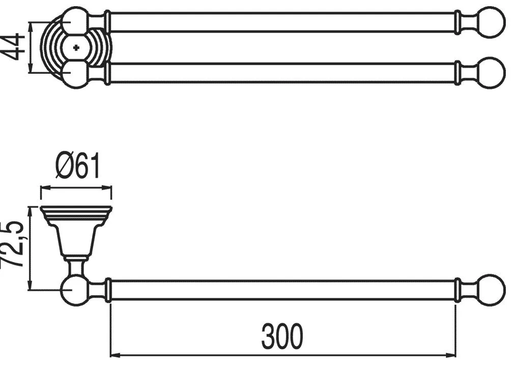 Полотенцедержатель Tres Clasic 5246360851