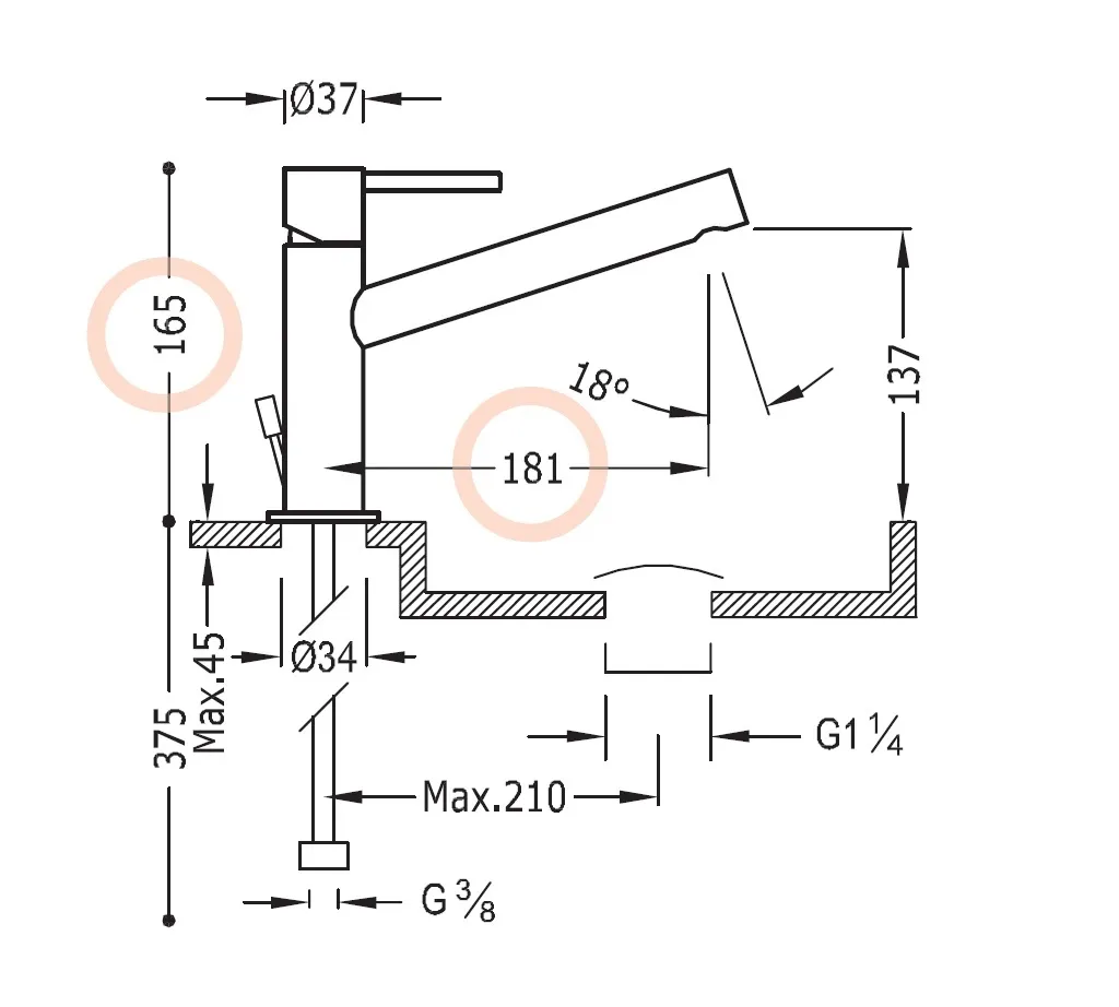 Змішувач для умивальника Hansgrohe Metris 06220301D